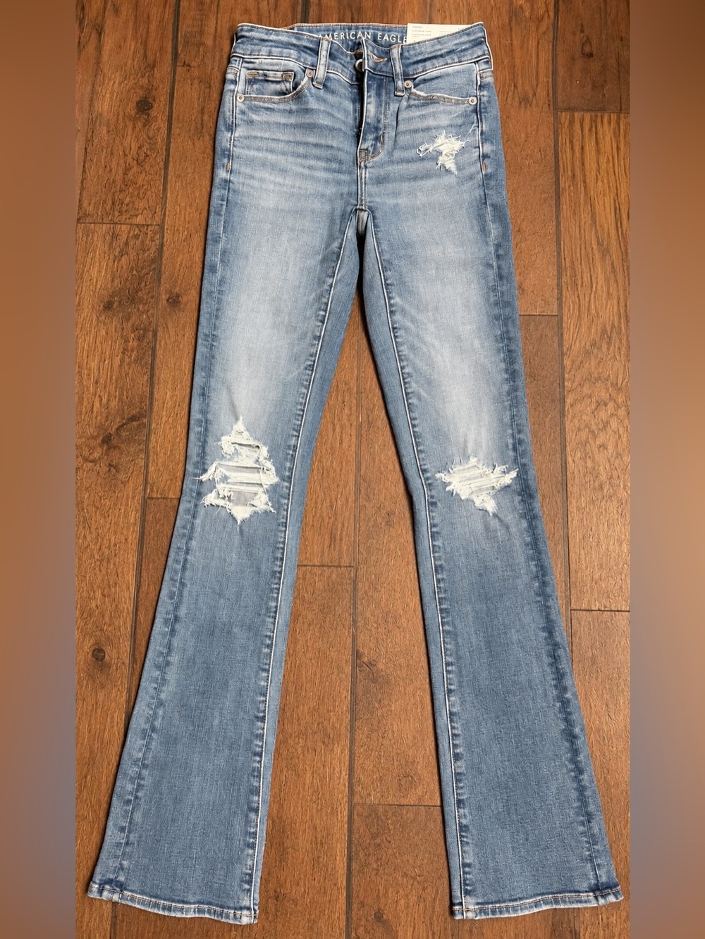 NWT 000R American Eagle Outfitters High Rise Skinny Kick Blue Jeans